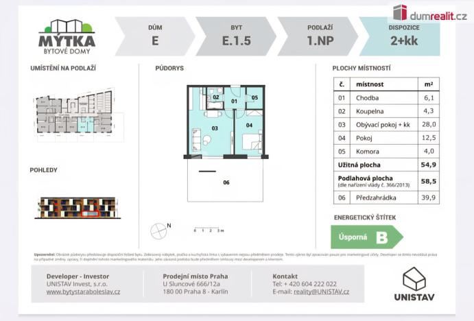 Pronájem bytu 2+kk, Brandýs nad Labem-Stará Boleslav - Stará Boleslav, Hlavenecká, 55 m2