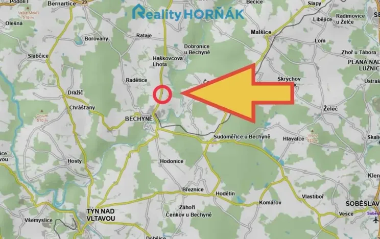 Prodej pozemku pro bydlení, Bechyně, 1813 m2