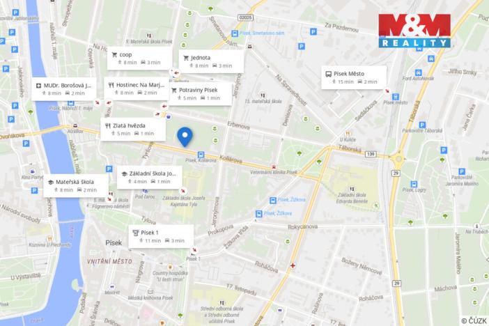 Pronájem bytu 2+kk, Písek - Budějovické Předměstí, Kollárova, 44 m2