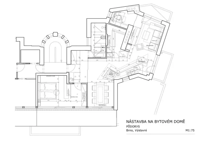 Prodej bytu 2+kk, Brno - Staré Brno, Výstavní, 86 m2