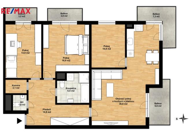 Pronájem bytu 4+kk, Praha - Záběhlice, Mattioliho, 126 m2