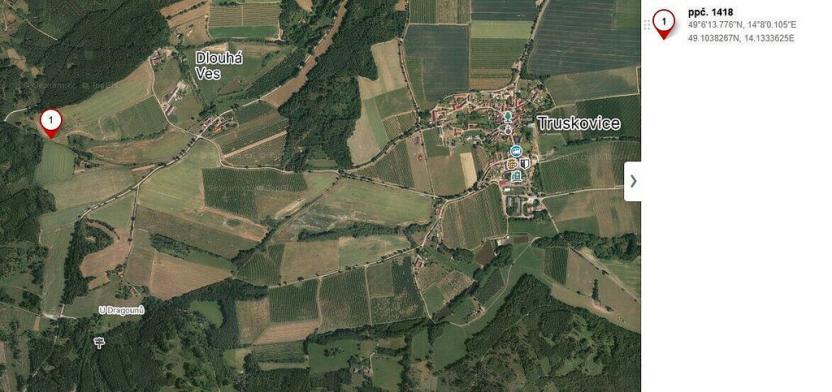 Prodej pole, Truskovice, 1577 m2