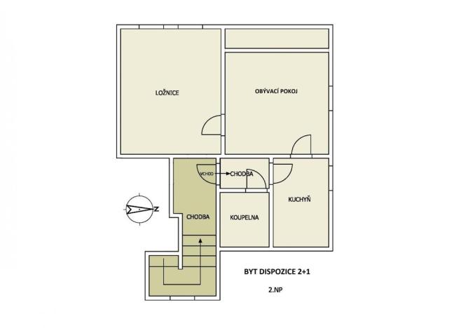 Prodej bytu 2+1, Trutnov - Horní Staré Město, Horská, 53 m2