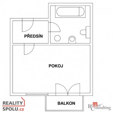 Pronájem bytu 1+kk, Brno - Medlánky, 32 m2