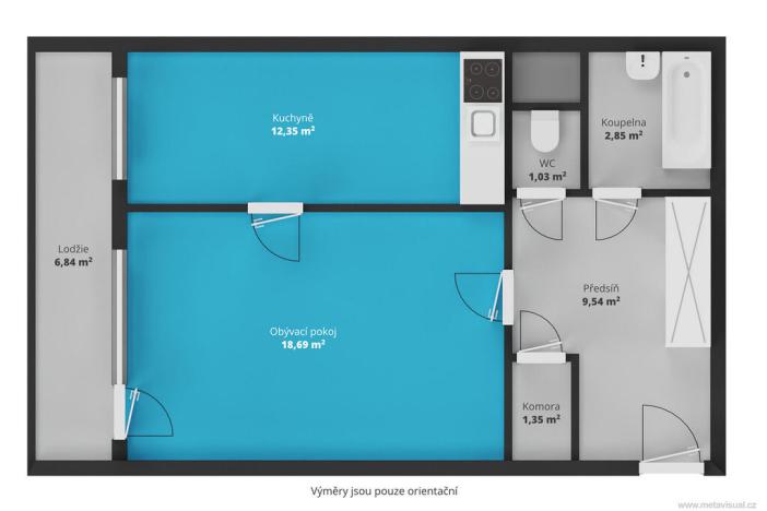 Prodej bytu 1+1, Praha - Stodůlky, Archeologická, 46 m2