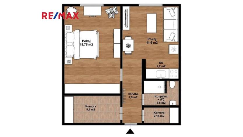 Prodej bytu 2+kk, Pardubice, Luďka Matury, 49 m2