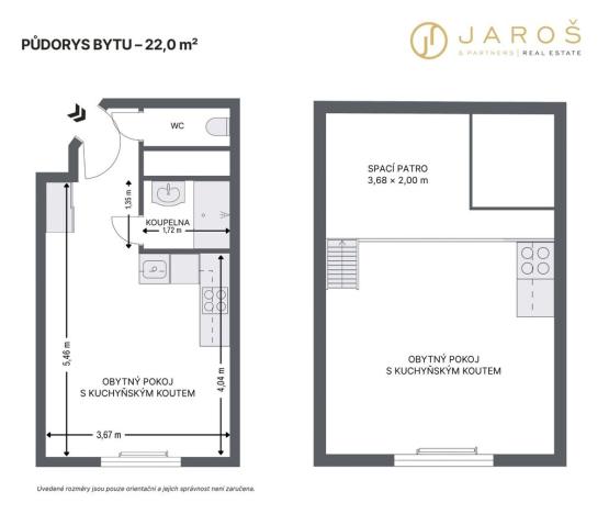 Pronájem bytu 1+kk, Praha - Michle, Magistrů, 22 m2