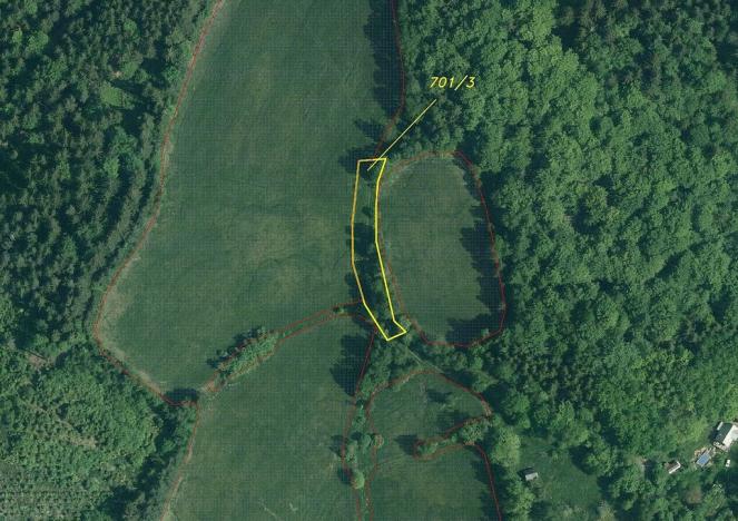 Prodej pole, Chvalšiny, 1158 m2