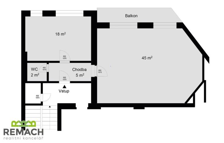 Pronájem kanceláře, Uherské Hradiště, Dlouhá, 65 m2