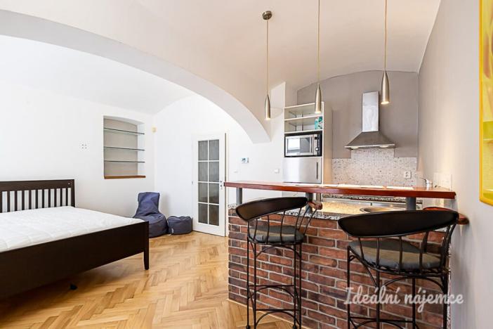 Pronájem bytu 1+kk, Praha - Žižkov, Rokycanova, 41 m2