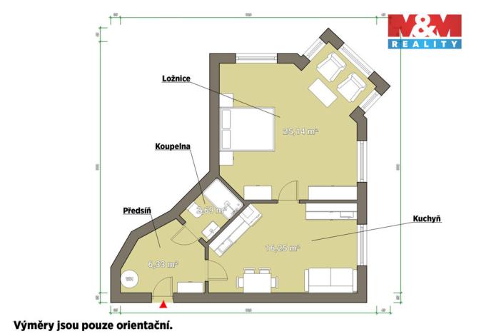 Prodej bytu 1+1, Karlovy Vary, Svahová, 50 m2