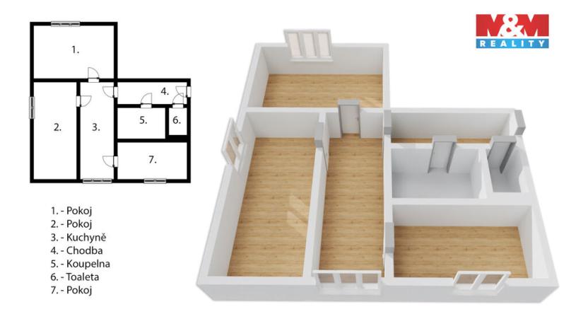 Prodej bytu 3+kk, Moravská Třebová - Boršov, 66 m2