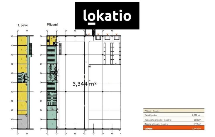 Pronájem skladu, Krupka, Pod Dolní drahou, 2517 m2