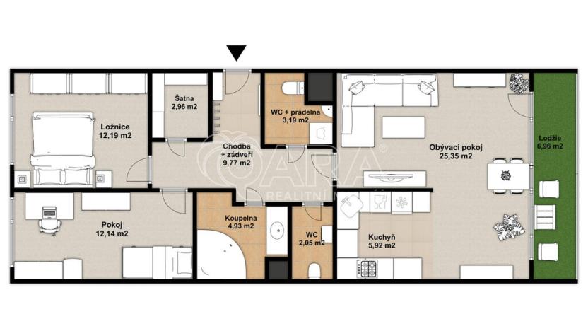 Prodej bytu 3+1, Praha - Krč, Točitá, 87 m2