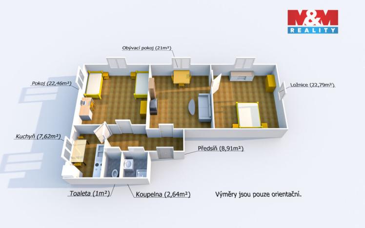 Prodej bytu 3+1, Stříbro, Plzeňská, 90 m2
