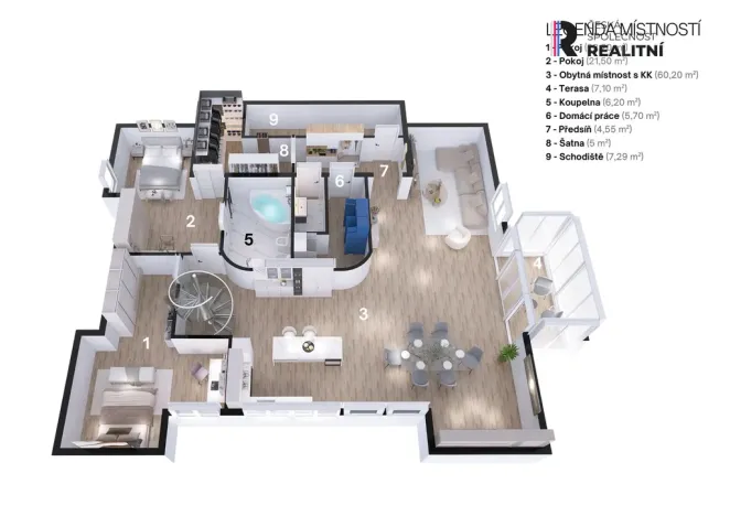 Prodej bytu 4+kk, Luhačovice, Masarykova, 180 m2