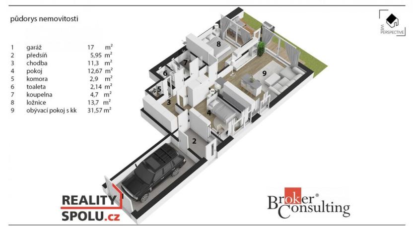 Pronájem bytu 3+kk, Hradec Králové - Nový Hradec Králové, Buková, 104 m2