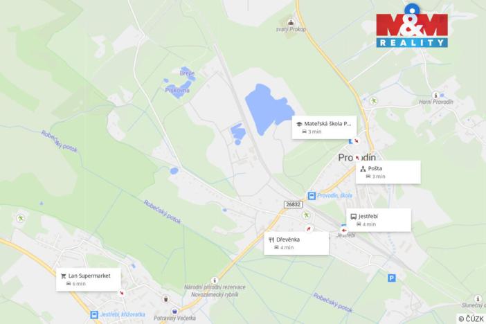 Prodej zahrady, Provodín, 515 m2