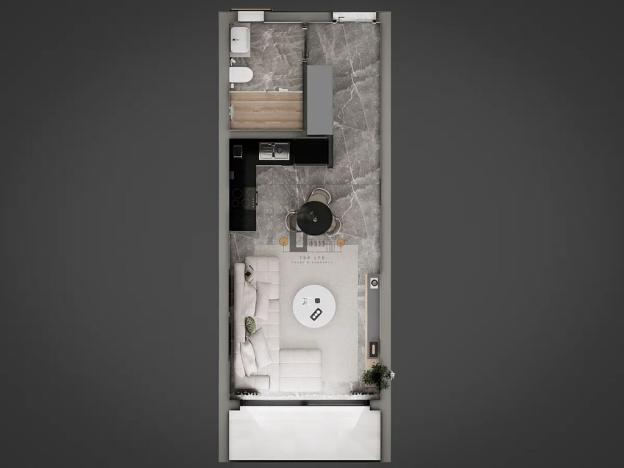 Prodej bytu 1+kk, Trikomo, Kypr, 51 m2