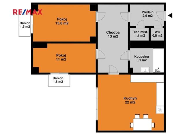 Pronájem bytu 3+kk, Praha - Holešovice, Přístavní, 74 m2