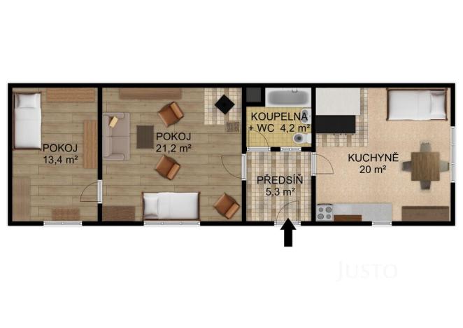 Prodej rodinného domu, Dobev - Nová Dobev, 64 m2