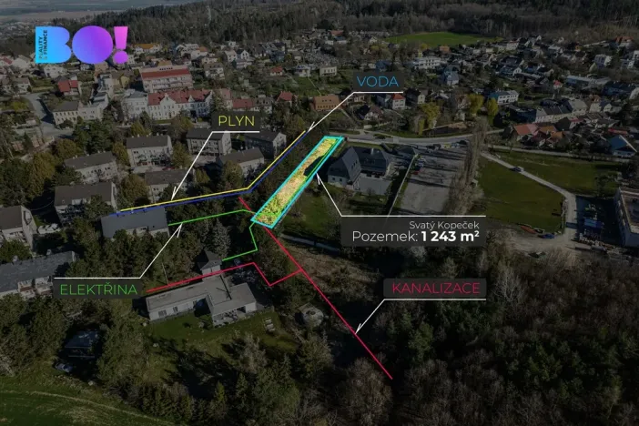 Prodej pozemku pro bydlení, Olomouc - Svatý Kopeček, 1243 m2