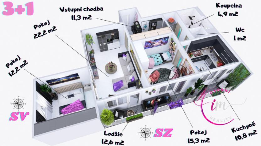 Prodej bytu 3+1, Jihlava, Nad Plovárnou, 78 m2