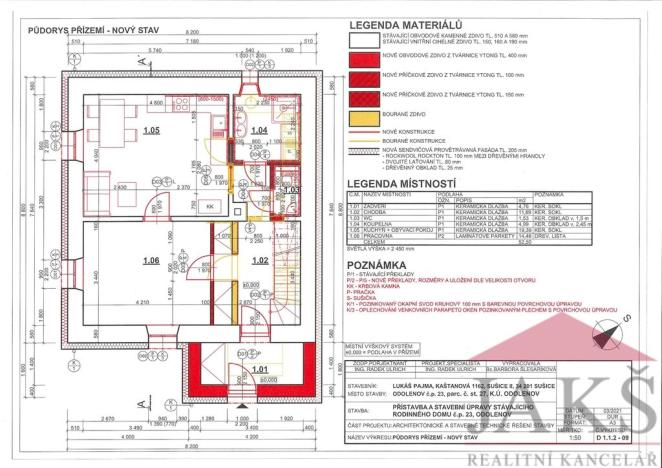 Prodej rodinného domu, Hrádek - Odolenov, 104 m2