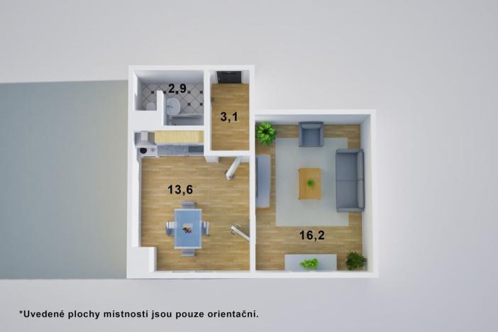 Prodej bytu 1+1, Ústí nad Labem, Peškova, 35 m2