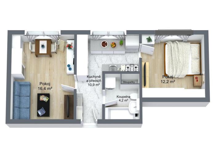 Prodej bytu 2+kk, Pardubice - Zelené Předměstí, Arnošta z Pardubic, 44 m2