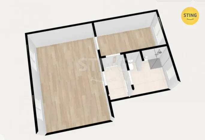 Pronájem kanceláře, Hodonín, Brandlova, 54 m2