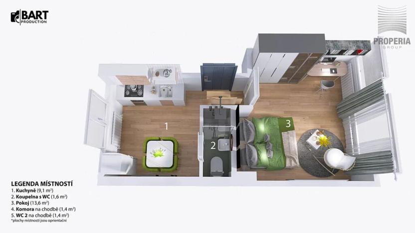 Prodej bytu 1+1, Brno, Šeránkova, 27 m2