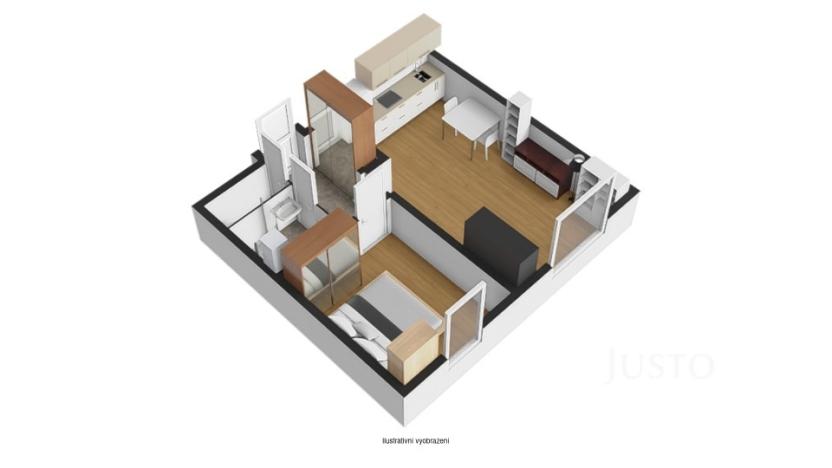 Pronájem bytu 2+kk, Hostivice, Za Mlýnem, 44 m2