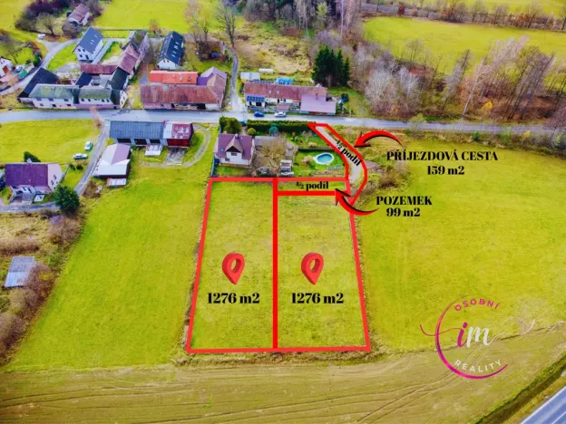 Prodej pozemku pro bydlení, Okrouhlice - Chlístov, 1405 m2