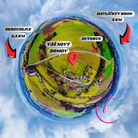 Prodej pozemku pro bydlení, Okrouhlice - Chlístov, 1405 m2