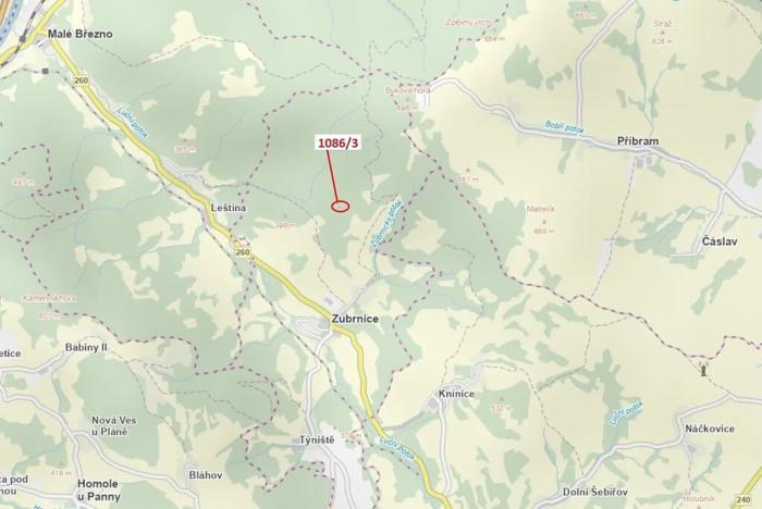 Dražba lesa, Zubrnice, 18 m2