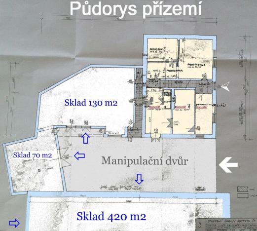 Prodej výrobních prostor, Zdice, Čs. armády, 1400 m2