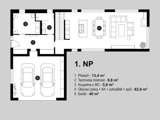 Prodej rodinného domu, Vysoký Újezd - Kuchař, U Sadaře, 199 m2