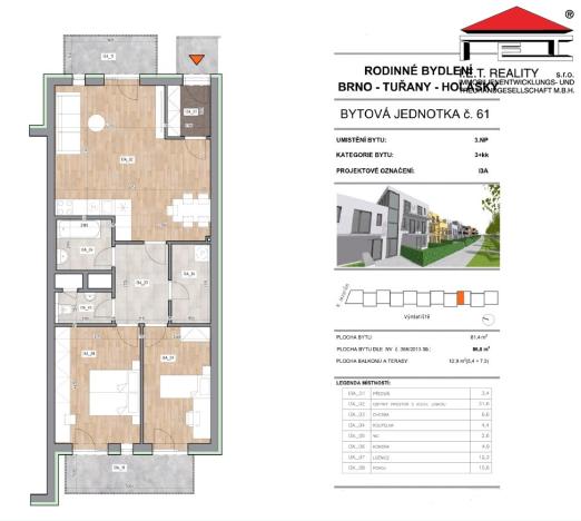 Prodej bytu 3+kk, Brno - Holásky, 87 m2