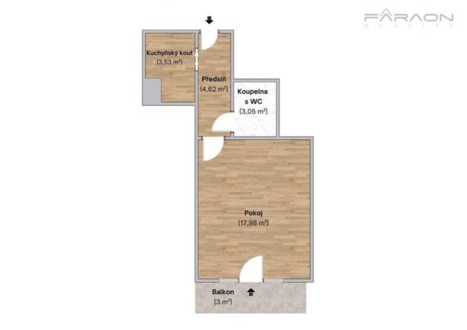 Prodej bytu 1+1, Praha - Strašnice, Vykáňská, 32 m2