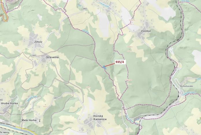 Dražba lesa, Jílové u Držkova, 3532 m2