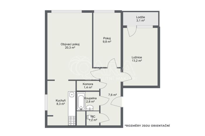 Prodej bytu 3+1, Praha - Chodov, Radimovická, 62 m2