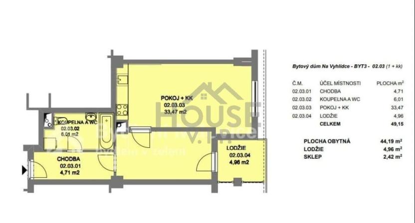 Prodej bytu 2+kk, Milovice, Lesní, 50 m2