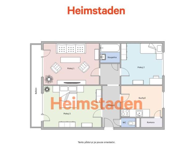 Pronájem bytu 3+1, Karviná - Hranice, Einsteinova, 71 m2