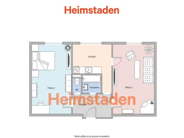 Pronájem bytu 2+1, Havířov - Město, Národní třída, 49 m2