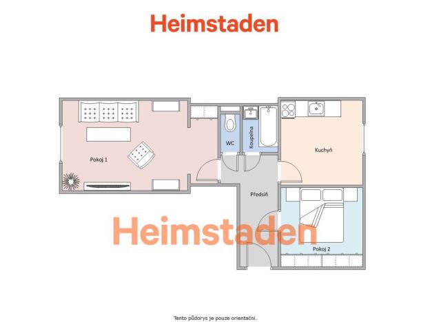 Pronájem bytu 2+1, Havířov - Město, Beethovenova, 54 m2