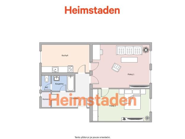 Pronájem bytu 2+1, Havířov - Šumbark, Klimšova, 55 m2
