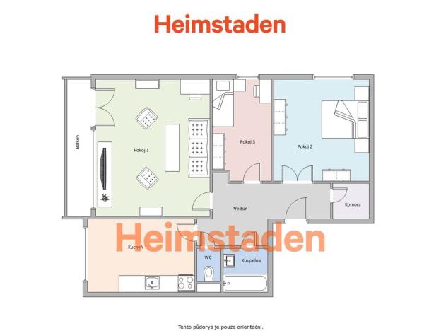 Pronájem bytu 3+1, Havířov - Prostřední Suchá, Dělnická, 69 m2