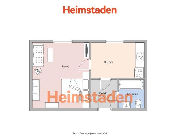Pronájem bytu 1+1, Ostrava - Poruba, Budovatelská, 32 m2