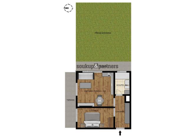 Prodej bytu 2+kk, Horoměřice, T. G. Masaryka, 53 m2